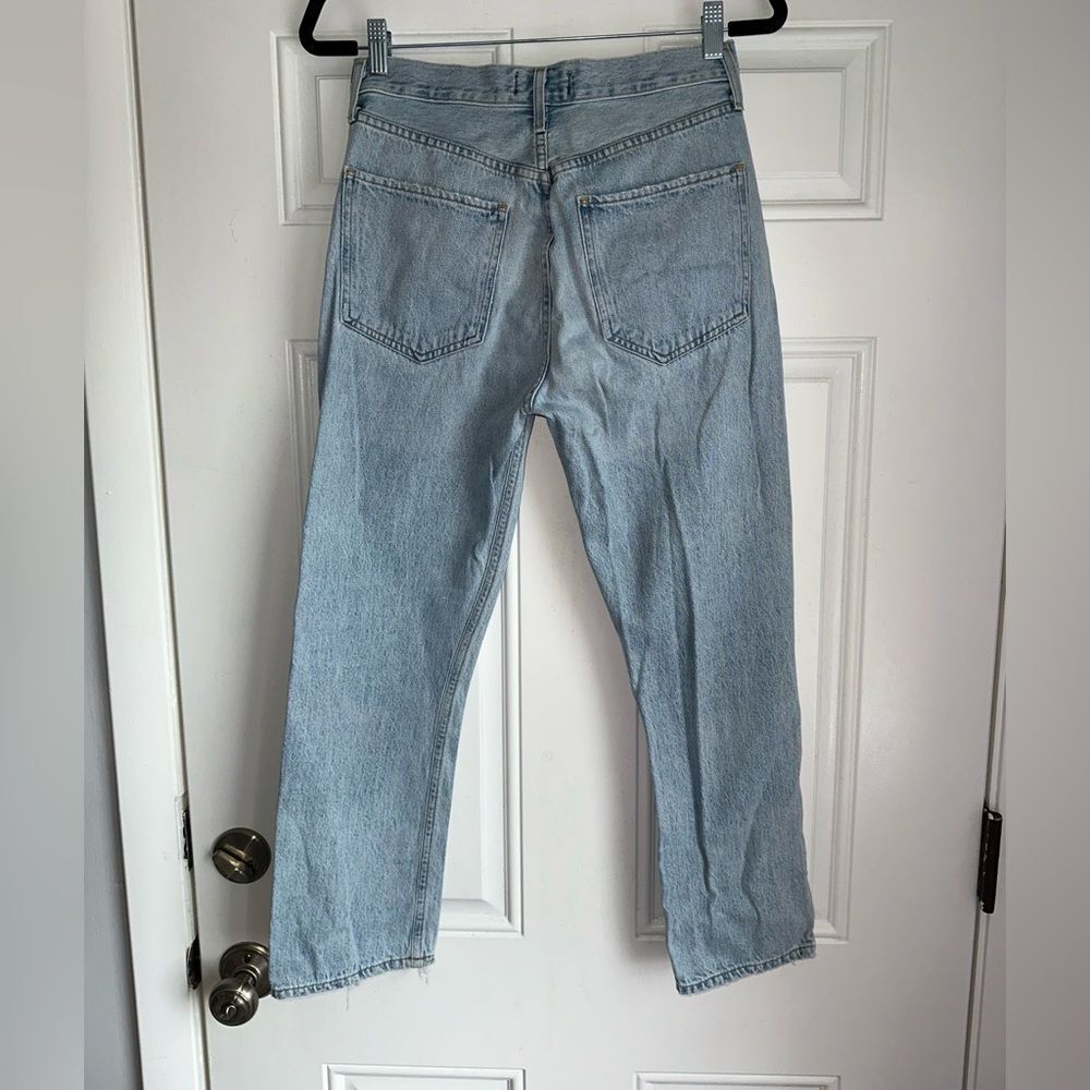 AGOLDE Riley high rise straight crop jeans pants Color Shatter Size 27 ripped‎ - Picture 6 of 6